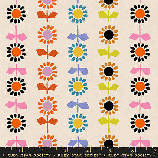 PREORDER ITEM - EXPECTED OCTOBER 2025: Catnap by Alexia Marcelle Abegg of Ruby Star Society Daisy Stripe Natural   RS4136.11L Canvas