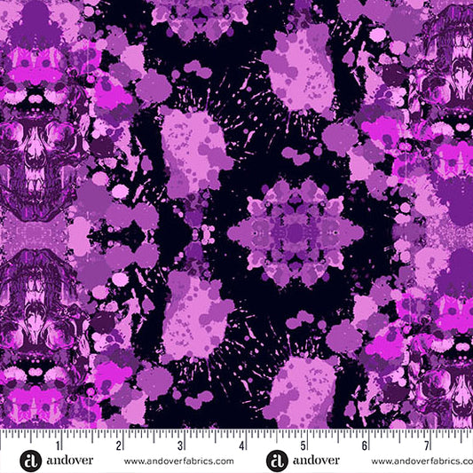 Phantasm by Libs Elliott Dark Damask Elixir A.1519.P Cotton Woven Fabric