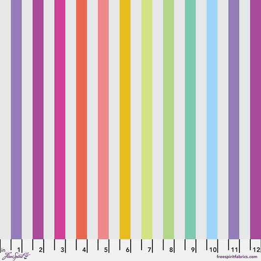 PREORDER ITEM - EXPECTED OCTOBER 2025: Tula Pink Graywork True Colors Disco Stripe Whisper    PWTP231.WHISPER Cotton Woven Fabric