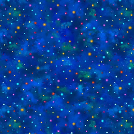 Night Garden Digital by JT Stewart_Duirwagh Studios Dots Blue 3556-75 Cotton Woven Fabric