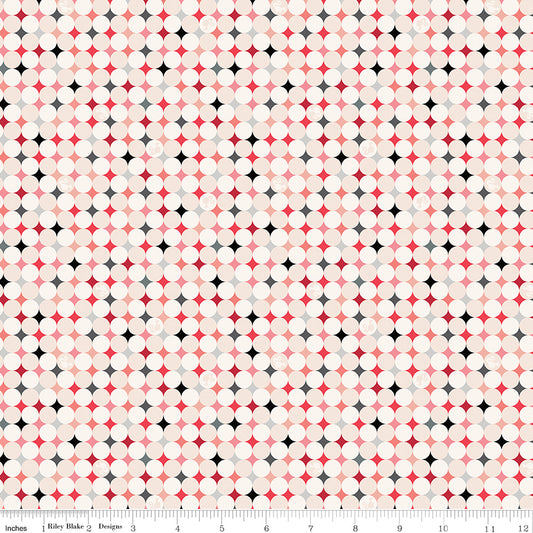 PREORDER ITEM - EXPECTED NOVEMBER 2025: Licensed Barbie Vintage Dots Blush C16894-BLUSH Cotton Woven Fabric
