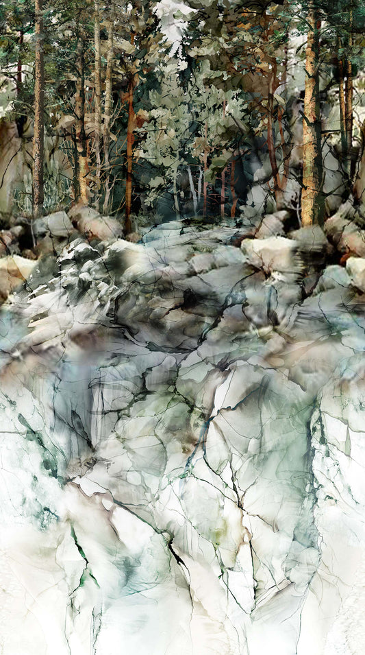 Lone Wolf By Deborah Edwards and Melanie Samra Teal / Multi DP27182-66 Cotton Woven Fabric