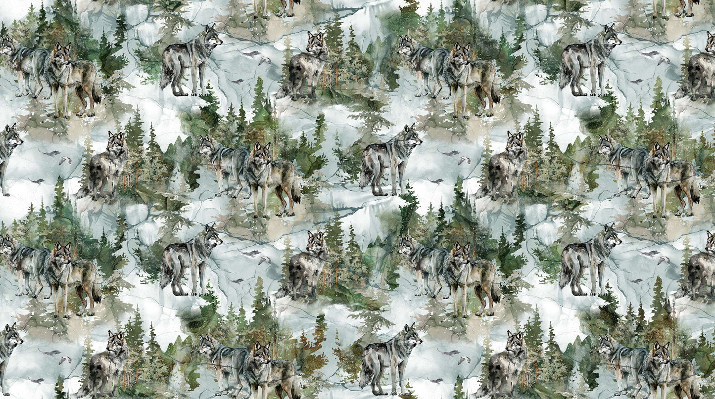 PREORDER ITEM - EXPECTED SEPTEMBER: Lone Wolf By Deborah Edwards and Melanie Samra DP27183-64 Cotton Woven Fabric