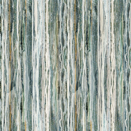 Lone Wolf By Deborah Edwards and Melanie Samra Blue / Green DP27187-42 Cotton Woven Fabric