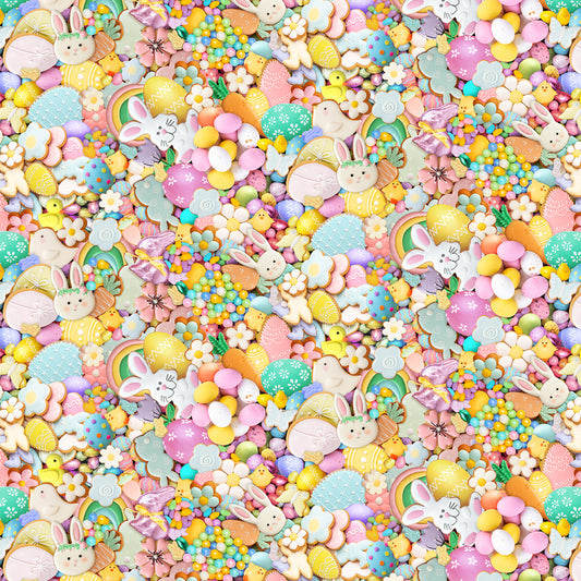 New Arrival: Spring Treats Easter Sweet Treats Pastel    CD3394-PASTEL Cotton Woven Fabric