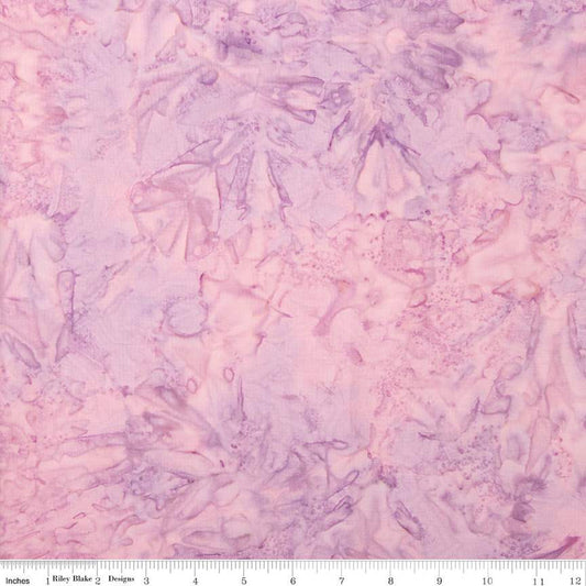 Expressions Batiks Elementals Color Play Mottled Lavender Blush  Cotton Batik  BT21500-180