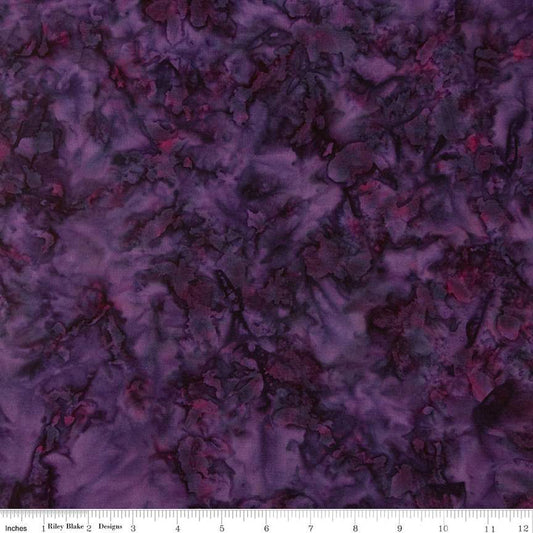 Expressions Batiks Elementals Color Play Mottled Purple Outburst Cotton Batik BT21500-186
