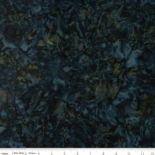 Expressions Batiks Elementals Color Play Mottled Rainstorm Cotton Batik BT21500-308