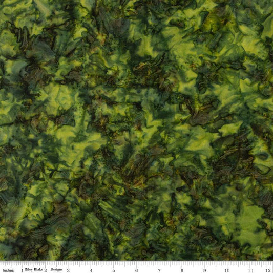 Expressions Batiks Elementals Color Play Mottled Spring Pear  Cotton Batik  BT21500-326
