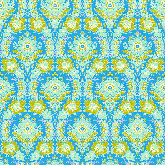 PREORDER ITEM - EXPECTED MAY 2025: Full Bloom by Heather Bailey Eloise Blue    91086-40 Cotton Woven Fabric