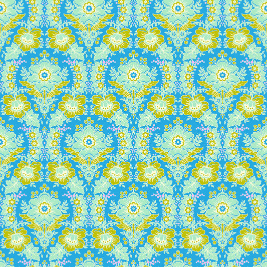 Full Bloom by Heather Bailey Eloise Blue 91086-40 Cotton Woven Fabric