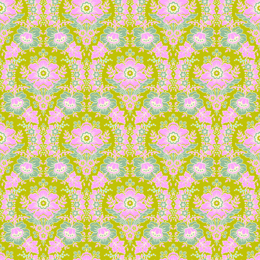 PREORDER ITEM - EXPECTED MAY 2025: Full Bloom by Heather Bailey Eloise Chartreuse    91086-70 Cotton Woven Fabric