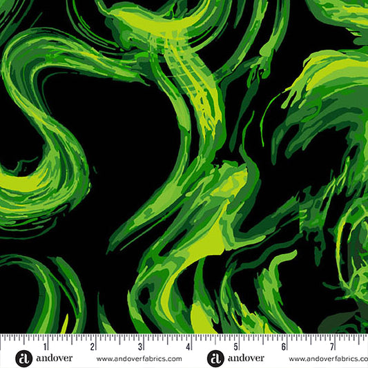 Phantasm by Libs Elliott Enchantment Green A.1518.G Cotton Woven Fabric