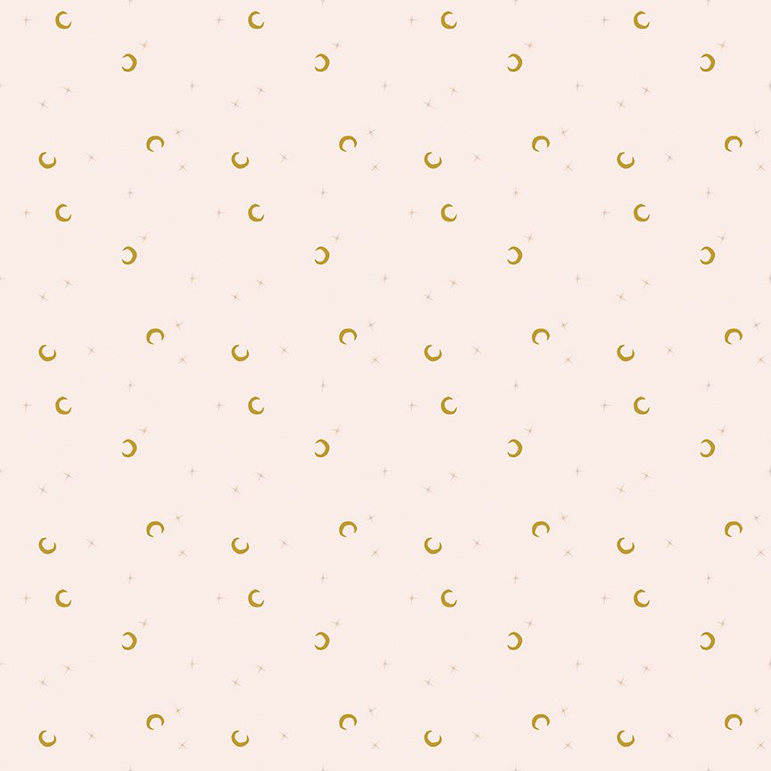 Preorder Apr 2027: Cobweb Cottage Moon and Stars Champagne Pink Sparkle SC19086-CHAMPAGNEPINK