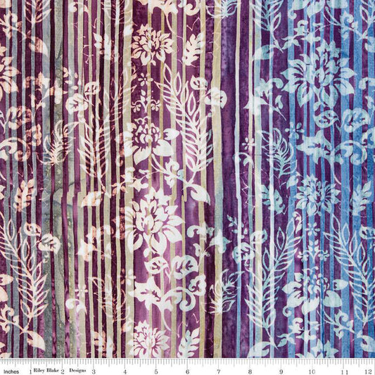 Expressions Batiks Express Yourself Color Bands Mulberry Jam Cotton Batik BT23027-202