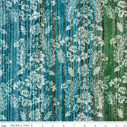 Expressions Batiks Express Yourself Color Bands Tropical Rainforest Cotton Batik BT23027-286