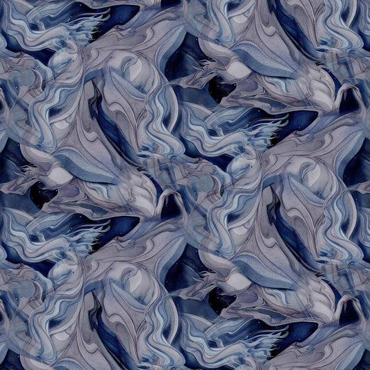 PREORDER ITEM-EXPECTED FEBRUARY 2026: Mystic Dragon by Jody Bergsma Mystic Sky DDC12585 Midnite Cotton Woven Fabric