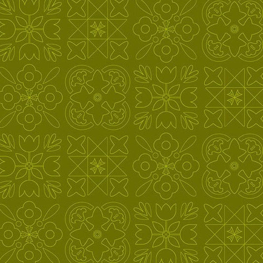 Preorder August 2026: Color Camp Grove Glass Bandana Dark Toad 10428-G by Alison Glass