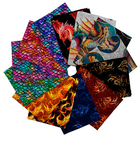 Dragon’s Song by Morris Creative Group Fat Quarter Bundle of 13 Prints DRSG3PKJ Bundle