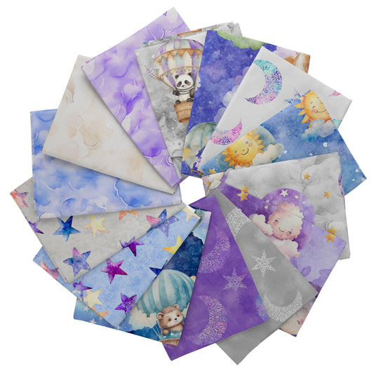 Oh the Places by Morris Creative Group Fat Quarter Bundle of 14 Prints OTPL-3PKL Bundle