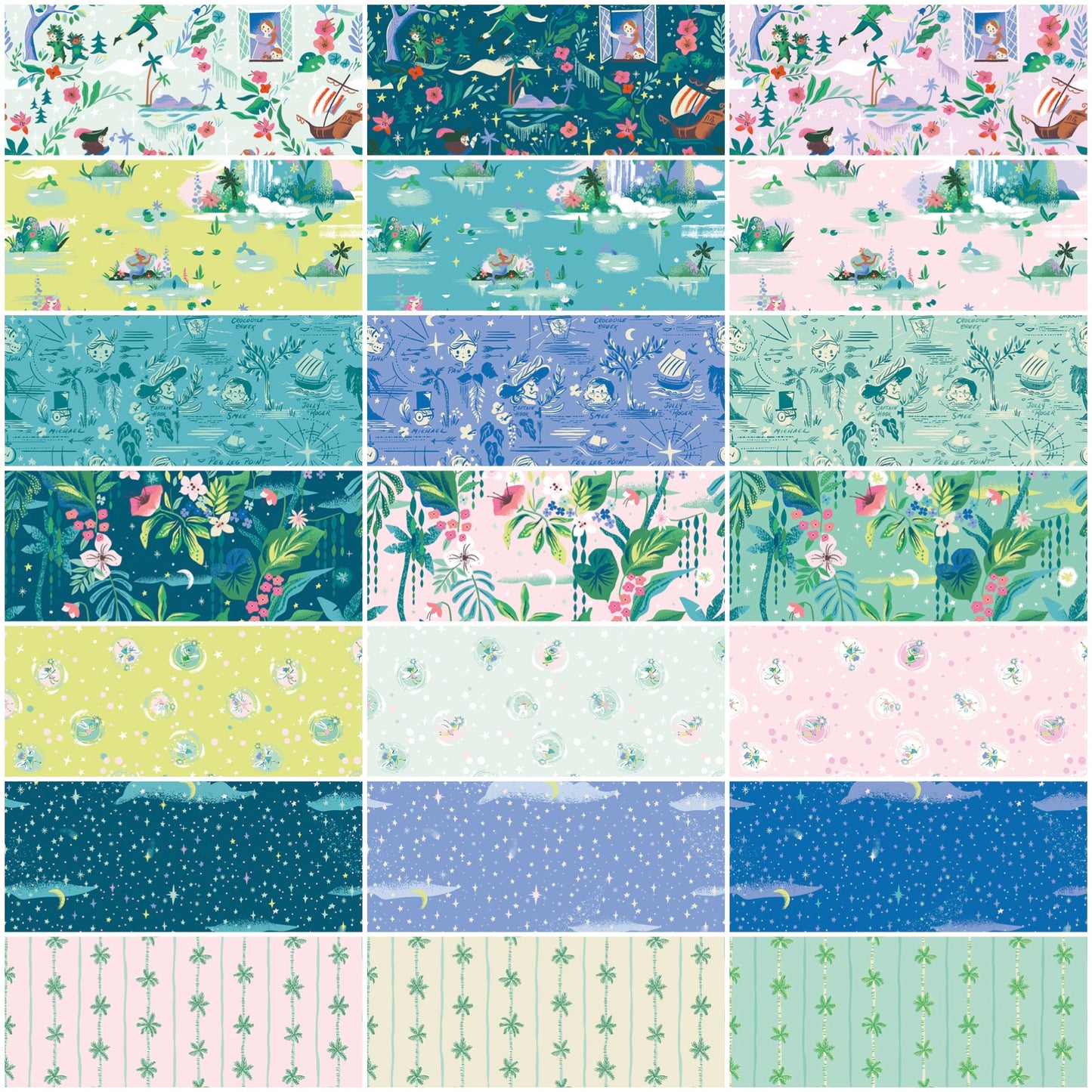 PREORDER ITEM - EXPECTED MARCH 2025: Forever Neverland by Jill Howarth Fat Quarter Bundle of 21   FQ-15900-21 Bundle