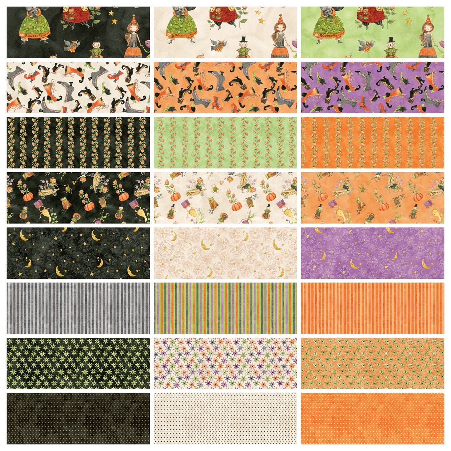 PREORDER ITEM - EXPECTED APRIL: Ghoul Friends by Teresa Kogut Fat Quarter Bundle of 24 Pieces   FQ-16050-24 Bundle