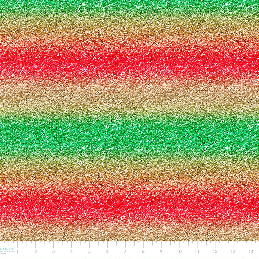 North Pole Social Club Faux Glitter 19010108.01 Cotton Woven Fabric