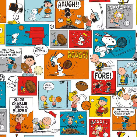 Licensed Peanuts Sports Comic 78736A62028 Cotton Woven