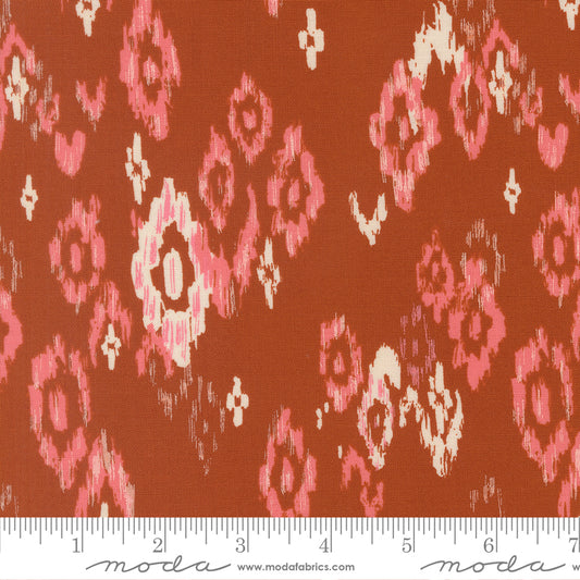 PREORDER ITEM EXPECTED IN JANUARY 2026: Boho Haven by Stephanie Sliwinski of Fancy That Design House Co Feathered Ikat Spice    45642.14 Cotton Woven Fabric