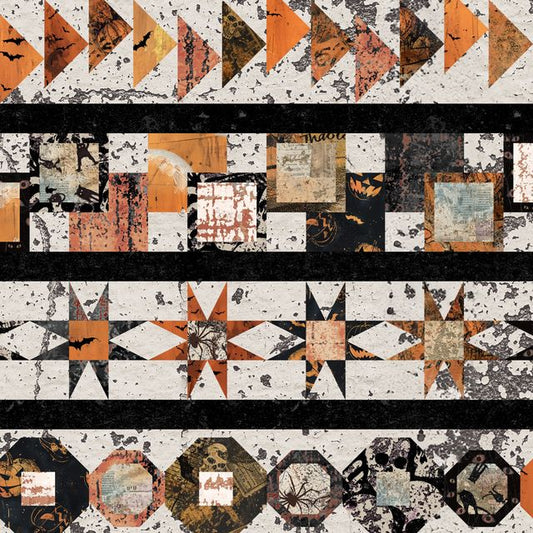 Preorder June 2026: Scary Spice Sepia Quilt Blocks Border 8831-34 by Funny Girl