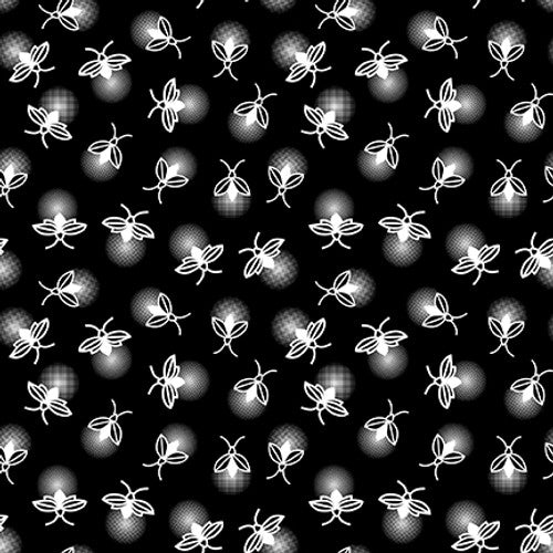 Let’s Glow Crazy Glow Fireflies 3960G-99 Cotton Woven Fabric