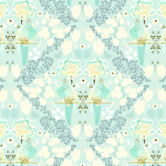 Serenity Blooms by Ginger Deverell First Kiss Mint SR24508 Cotton Woven Fabric