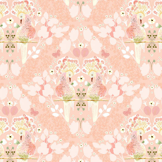 Serenity Blooms by Ginger Deverell First Kiss Peach SR24507 Cotton Woven Fabric