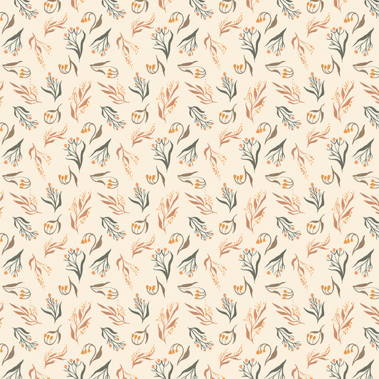 Forager by Rae Ritchie Flora Cream ST-DRR3039CREAM Cotton Woven Fabric