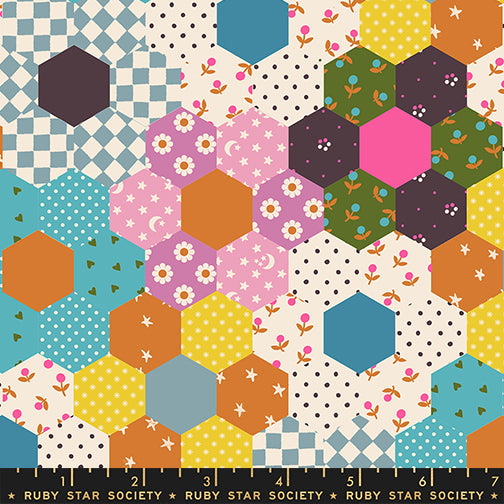 PREORDER ITEM - EXPECTED OCTOBER 2025: Catnap by Alexia Marcelle Abegg of Ruby Star Society Flower Garden Turquoise    RS4130.12 Cotton Woven Fabric
