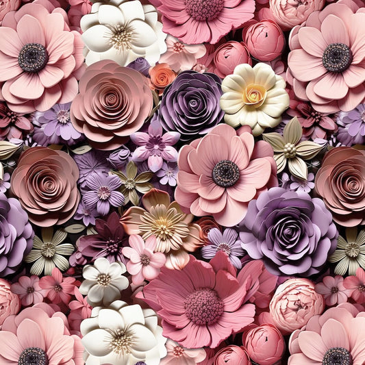 PREORDER ITEM - EXPECTED MARCH 2026: Another Dimension by Funny Girl Digital Flowerbed Large Peach 8680S-23 Cotton Woven Fabric