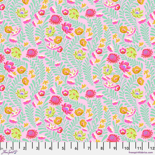 PREORDER ITEM - EXPECTED OCTOBER 2024: Untamed by Tula Pink Flowerfield Lunar    PWTP243.LUNAR Cotton Woven Fabric