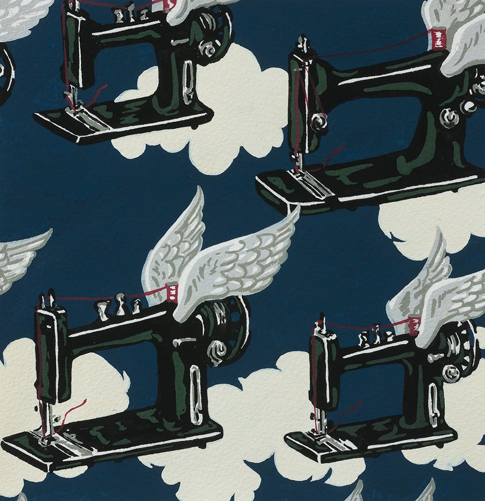 Laminated Cotton  Flying Machines Dark Blue Coated   8573d Cotton Woven Fabric