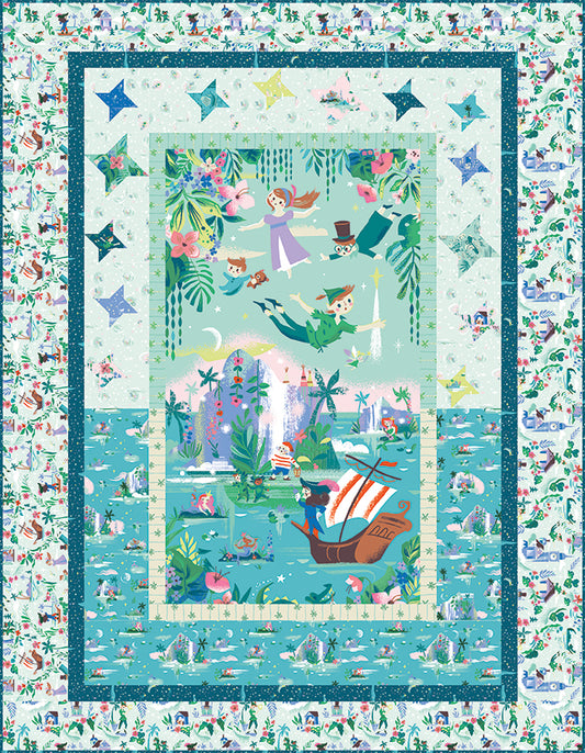 PREORDER ITEM - EXPECTED MARCH 2025: Forever Neverland by Jill Howarth Forever Neverland Panel Quilt Kit USA SHIPPING INCLUDED IN PRICE  KT15900 Kit