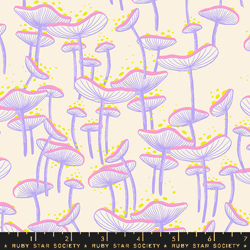 Glow Garden by Sarah Watts of Ruby Star Society Fungi Natural    RS2115.11N Cotton Woven Fabric