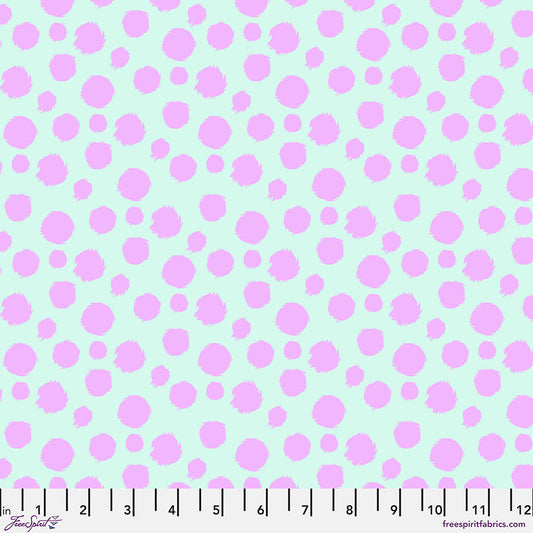 Tula Pink Tabby Road DeJa Vu Fur Ball Technomint    PWTP097.TECHNOMINT Cotton Woven Fabric