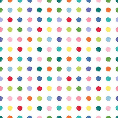 Born to Be Wild by Delphine Cubitt Fuzzy Dots Multi 1838-186 Cotton Woven Fabric