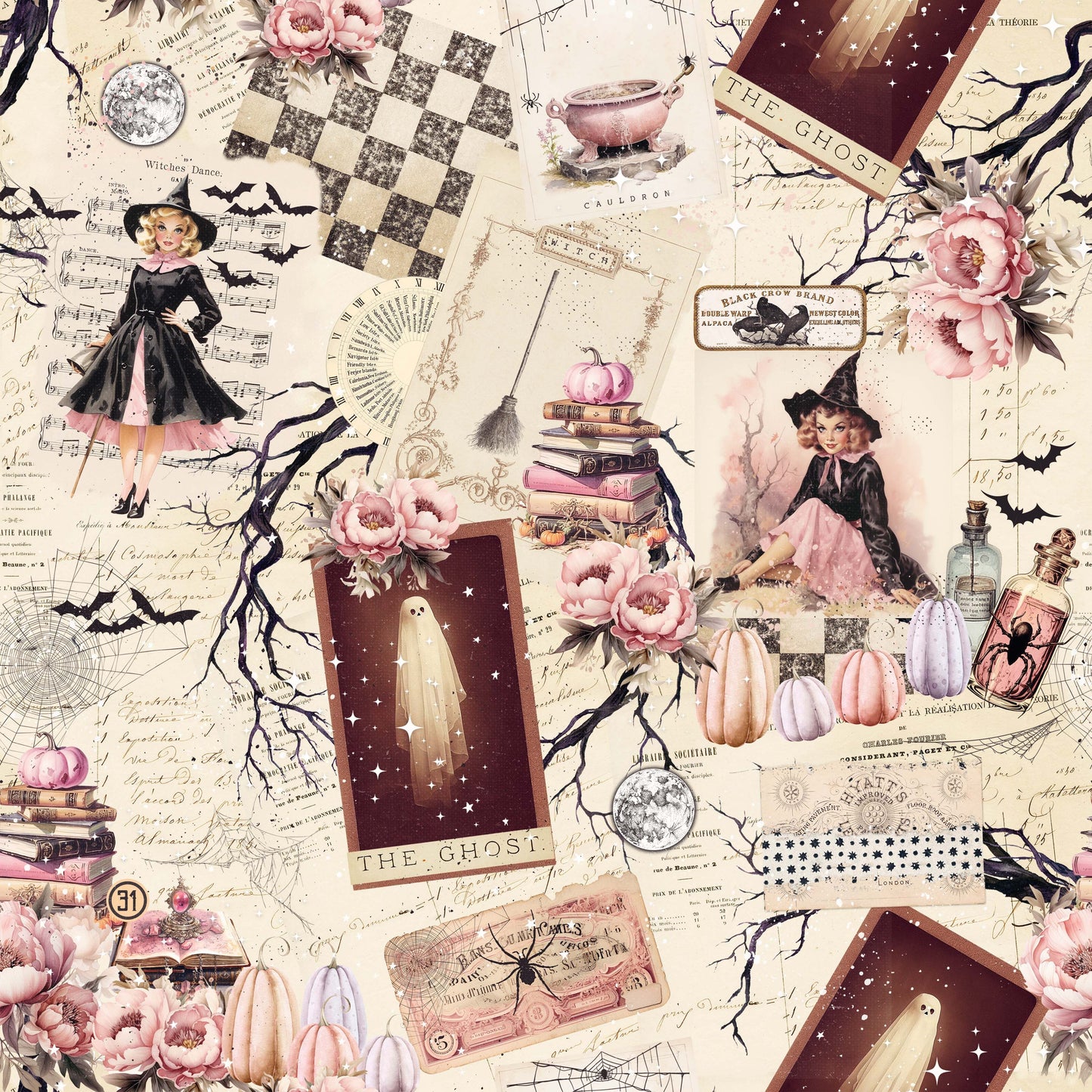 Preorder June 2027: Magic Spells Witches Ghosts and Bats Peach 2353-33
