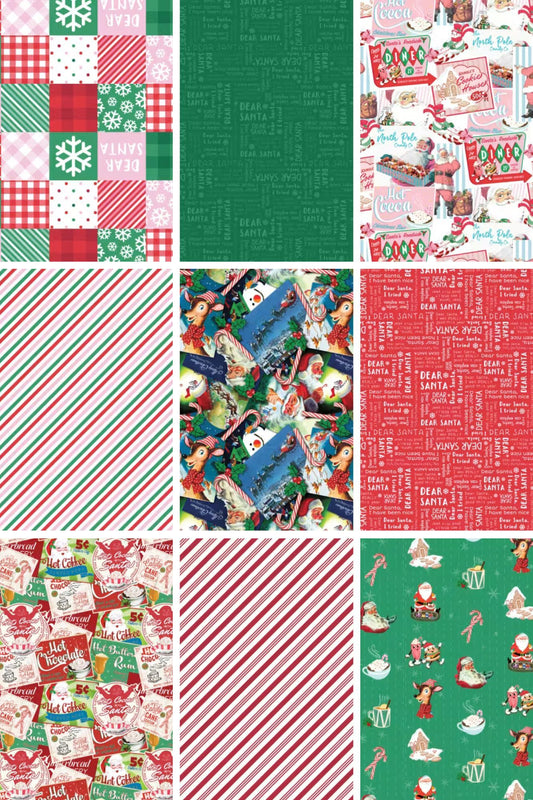 Preorder July 2026: Letters to Santa HY Bundle of 9 Prints by Camelot Fabrics
