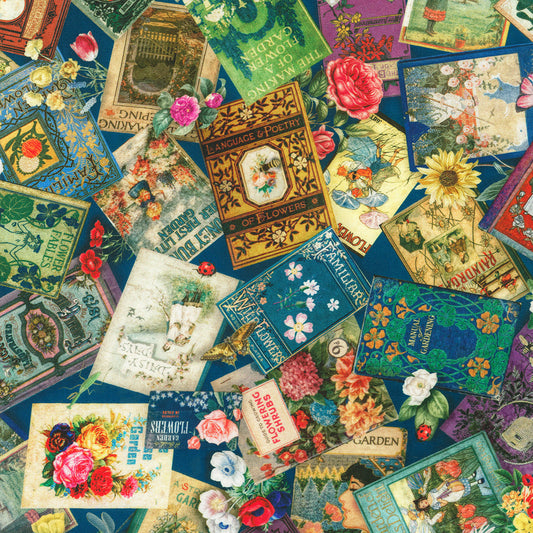 Tales from The Garden by Lars Stewart Gardening Books Garden ATXD-23000-238 Cotton Woven Fabric