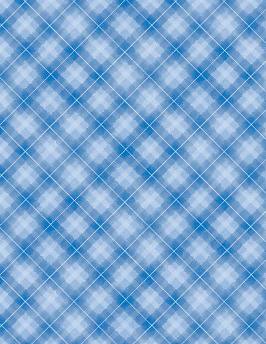 Preorder June 2026: Let It Snow-Man Plaid Medium Blue 27759-440 by Danielle Leone