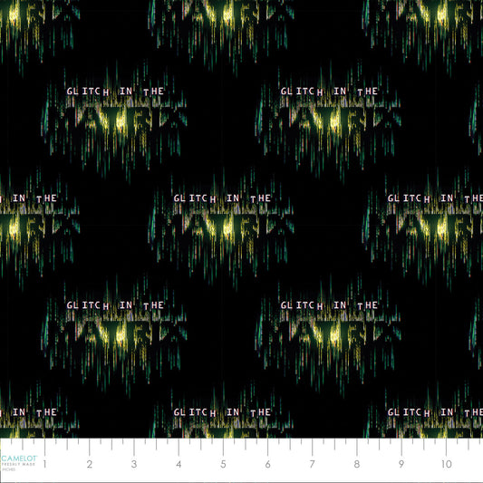 Licensed The Matrix Glitch Black    23080103-01 Cotton Woven Fabric