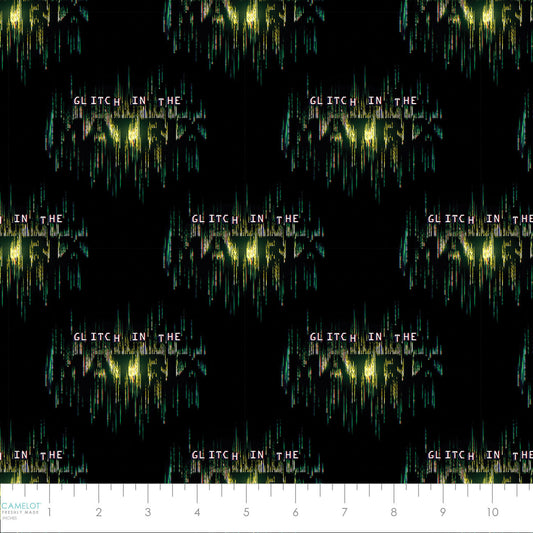 Licensed The Matrix Glitch Black 23080103-01 Cotton Woven Fabric