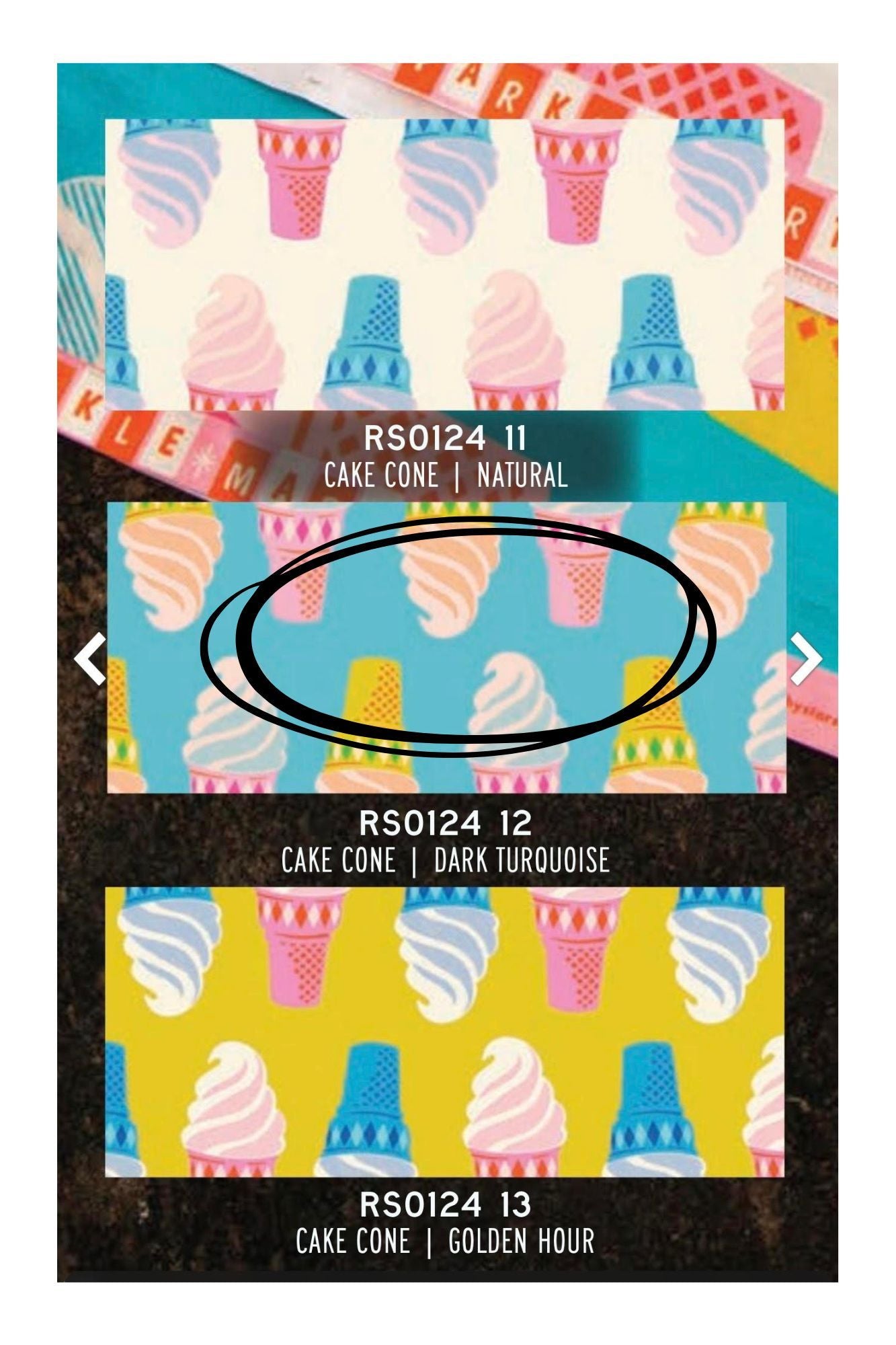 Preorder September 2026: Sparkle Mart 108" Wideback Novelty Ice Cream Vintage Retro Kitsch Turquoise RS0124 12 by Melody Miller