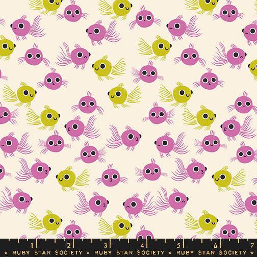 PREORDER ITEM - EXPECTED FEBRUARY 2025: Animal Animal by Ruby Star Society Goldfish Heliotrope    RS5165.12 Cotton Woven Fabric